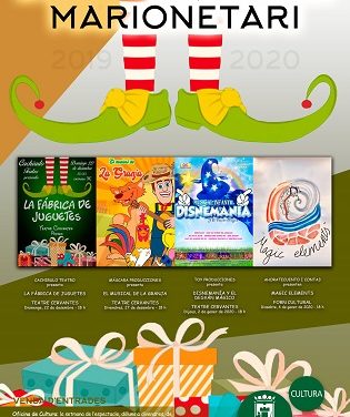 La XV edición del Marionetari de Petrer ofrecerá 4 espectáculos para los más pequeños en las próximas fechas navideñas