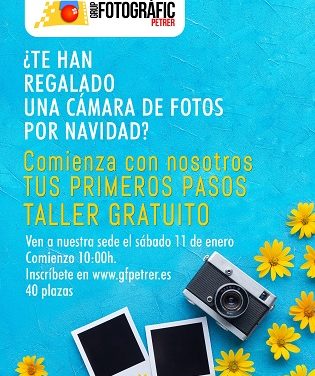 Taller gratuito sobre “Tus primeros pasos en la fotografía” organizado por el Grup Fotogràfic de Petrer