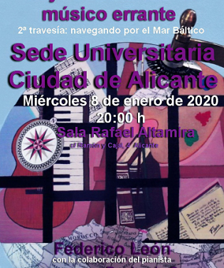 Presentación del libro de Federico León «Viaje inaudito de un músico errante. 2ª Travesía: navegando por el Mar Báltico»