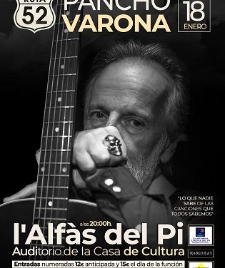Pancho Varona recala este sábado en l’Alfàs del Pi con su espectáculo ‘Ruta 52’