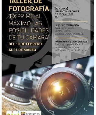 Finestrat lanza un curso de fotografía para enseñar a sacar el máximo partido a la cámara
