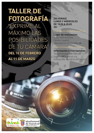 Finestrat lanza un curso de fotografía para enseñar a sacar el máximo partido a la cámara