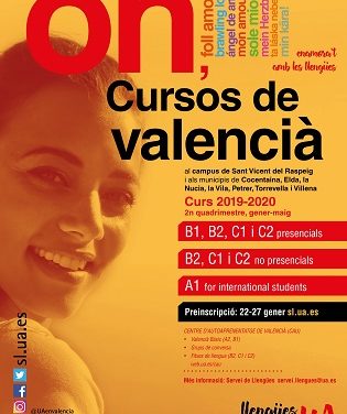 El Servicio de Lenguas de la UA amplía la oferta de cursos de valenciano en el Campus de San Vicente y en siete sedes universitarias