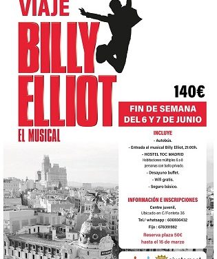 La concejalía de juventud de Finestrat organiza una visita a Madrid para ver el musical “Billy Elliot”