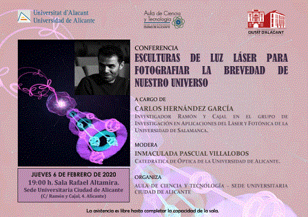 L’investigador Carlos Hernández obri l’edició 2020 de l’Aula de la Ciència i la Tecnologia de la Seu Ciutat d’Alacant