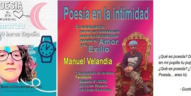 Beatriz Giovanna i Manuel A. Velandia reciten en el Dia Mundial de la Poesia