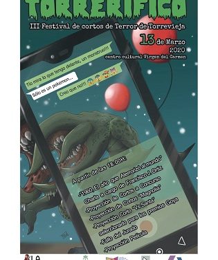 El festival de cortos de cine de terror “Torrerífico” se celebrará en el  centro cultural Virgen del Carmen el viernes 13 de marzo