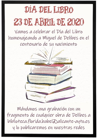 Alacant celebra hui el dia del llibre amb propostes en línia al voltant de la figura de Miguel Delibes
