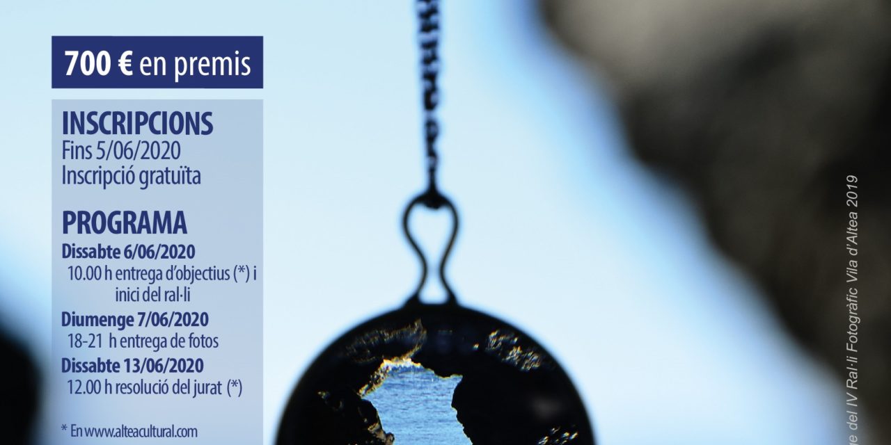 Obertes les inscripcions per al ral·li fotogràfic ‘’Altea en digital’’ que enguany serà online