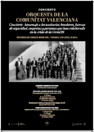 L’Ajuntament d’Elx ret homenatge als herois que han lluitat contra la pandèmia amb un concert de la Orquestra de la Comunitat Valenciana