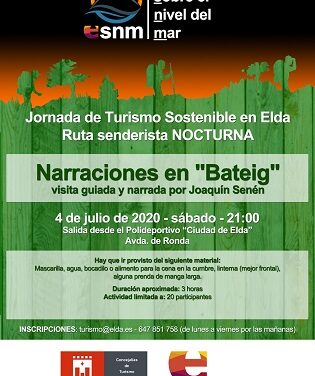 La Concejalía de Turismo de Elda retoma las rutas senderistas con dos salidas a Bateig y a Camara en el mes de julio