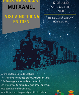 Visita nocturna gratis en tren a Mutxamel