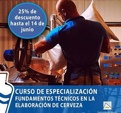 La Universidad de Alicante abre el plazo de inscripción del «Curso de especialización en fundamentos técnicos de la elaboración de Cerveza»