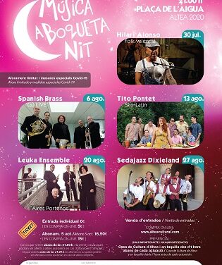 La música en directe torna este dijous amb el cicle ‘’Música a Boqueta Nit’’ a Altea