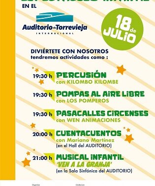 El Auditorio de Torrevieja reanuda su programación este sábado con un espectáculo infantil