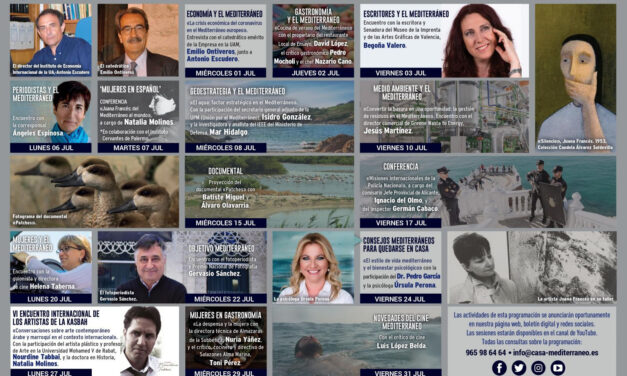 Arte, fotografía y actualidad se dan cita en la programación de julio de Casa Mediterráneo