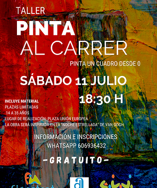 La concejalía de juventud de Finestrat organiza una propuesta lúdica y artística en 3 ediciones titulada “Pinta al carrer”