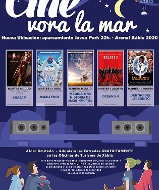 Xàbia mantiene el cine de verano pero lo traslada a Jávea Park para poder controlar el aforo