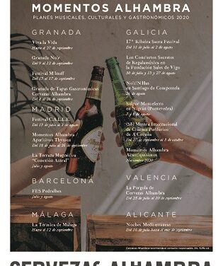 Descubre los mejores planes musicales, culturales y gastronómicos de la mano de Cervezas Alhambra