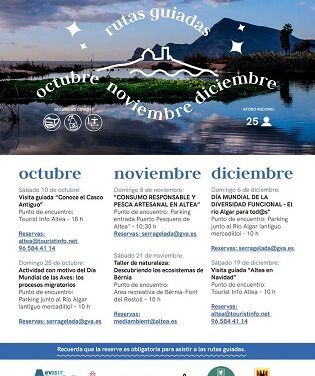 Turismo de Altea presenta la programación para los meses de otoño