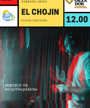 El Chojin impartirá el sábado en L’Escorxador de Elche un taller de letras de rap con valores