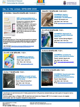 La Seu Universitària de la Vila Joiosa presenta la seua programació per al mes de setembre