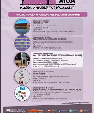 «Diumenges al MUA» vuelve en formato virtual y presencial a partir del próximo domingo