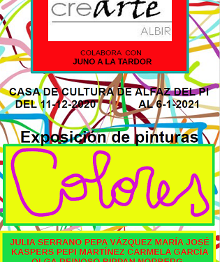 Aquest divendres es presenta a l’Alfàs l’Exposició ‘Colores’ del cicle cultural Juno a la Tardor