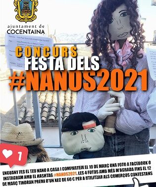 La Concejalía de Tradiciones de Cocentaina organiza un concurso fotográfico en redes sociales para celebrar de manera virtual los Nanos de 2021
