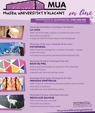 Vuelven los Diumenges al MUA en formato online