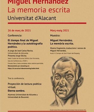 La Universidad de Alicante conmemora el 79 aniversario de la muerte del poeta Miguel Hernández