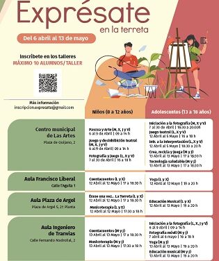 Cultura de Alicante abre el plazo de inscripción de los cursos gratuitos para jóvenes “Exprésate en la terreta”