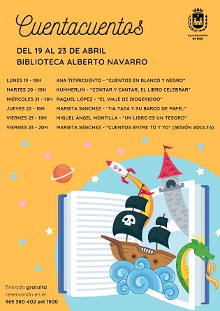 La Concejalía de Cultura de Elda celebra el Día del Libro con una semana de cuentacuentos en Elda y la entrega de libros gratuitos