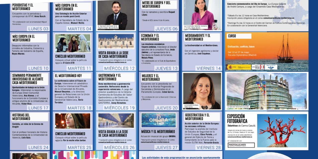Casa Mediterráneo dedica a Europa su programación de mayo