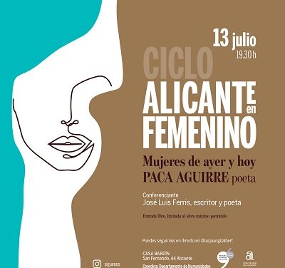 Una conferència sobre Paca Aguirre inaugura el nou cicle de l’Institut Juan Gil-Albert dedicat a la dona