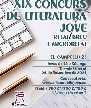 El Campello convoca el XIX concurso de literatura joven: relato breve y microrrelato
