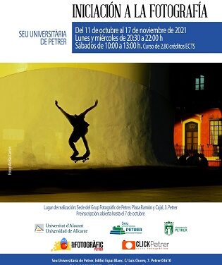 Abierto el plazo de inscripción para el Curso “Iniciación a la fotografía” del Grup Fotogràfic de Petrer