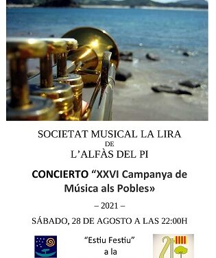 La Sociedad Musical La Lira clausura este sábado Estiu Festiu con un concierto en la playa de l’Albir