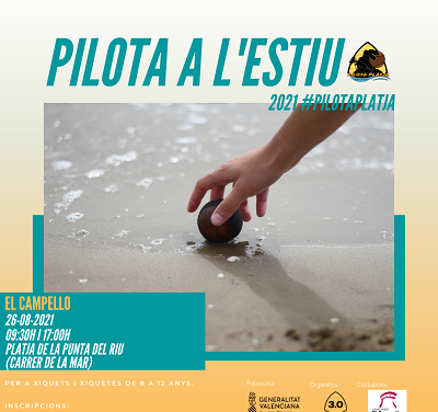 La playa Carrer la Mar de El Campello acoge un taller para promocionar la pelota valenciana entre la infancia