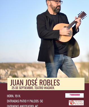 El compositor Juan José Robles aquest dissabte en el Teatre Wagner d’Aspe