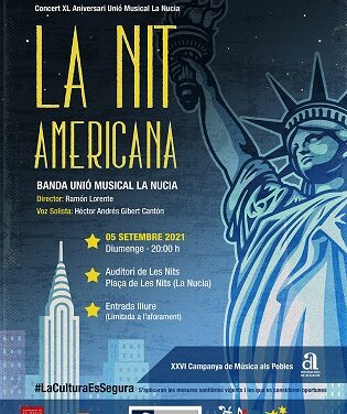 El concierto “La Nit Americana” en La Nucía dedicado a la música americana este 5 de septiembre