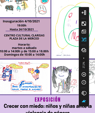 Los dibujos realizados por niños y niñas víctimas de violencia de género protagonizan una exposición en Las Clarisas de Elche