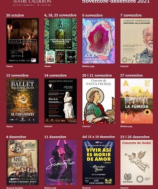El Teatre Calderón presenta la programació per als dos últims mesos de l’any