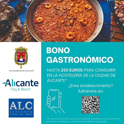 El Patronato de Turismo de Alicante lanza el “Bono Gastronómico” para reactivar el consumo en la hostelería alicantina