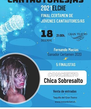 La final del Certamen de Jóvenes Cantautores de Elche se celebrará el 18 de diciembre en el Gran Teatro