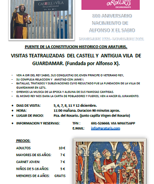 Visites teatralitzades sobre Alfons X “El Savi” a Guardamar