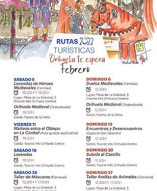 Turisme presenta les activitats i rutes per al mes de febrer, ambientades a l’Oriola Medieval