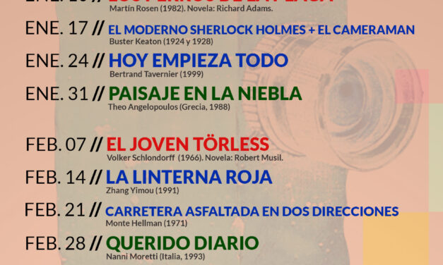 Agenda de enero y febrero de Filmoteca Sant Joan d’Alacant y Cinefórum literario