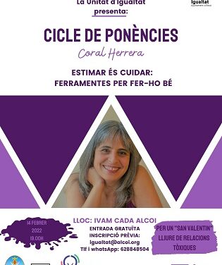 Coral Herrera inaugura el ciclo de conferencias de la Unidad de Igualdad de Alcoy