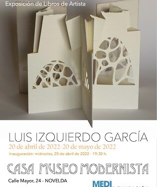 Fundación Mediterráneo inaugura en su Casa Modernista de Novelda la exposición Arquitectura de Papel del artista Luis Izquierdo